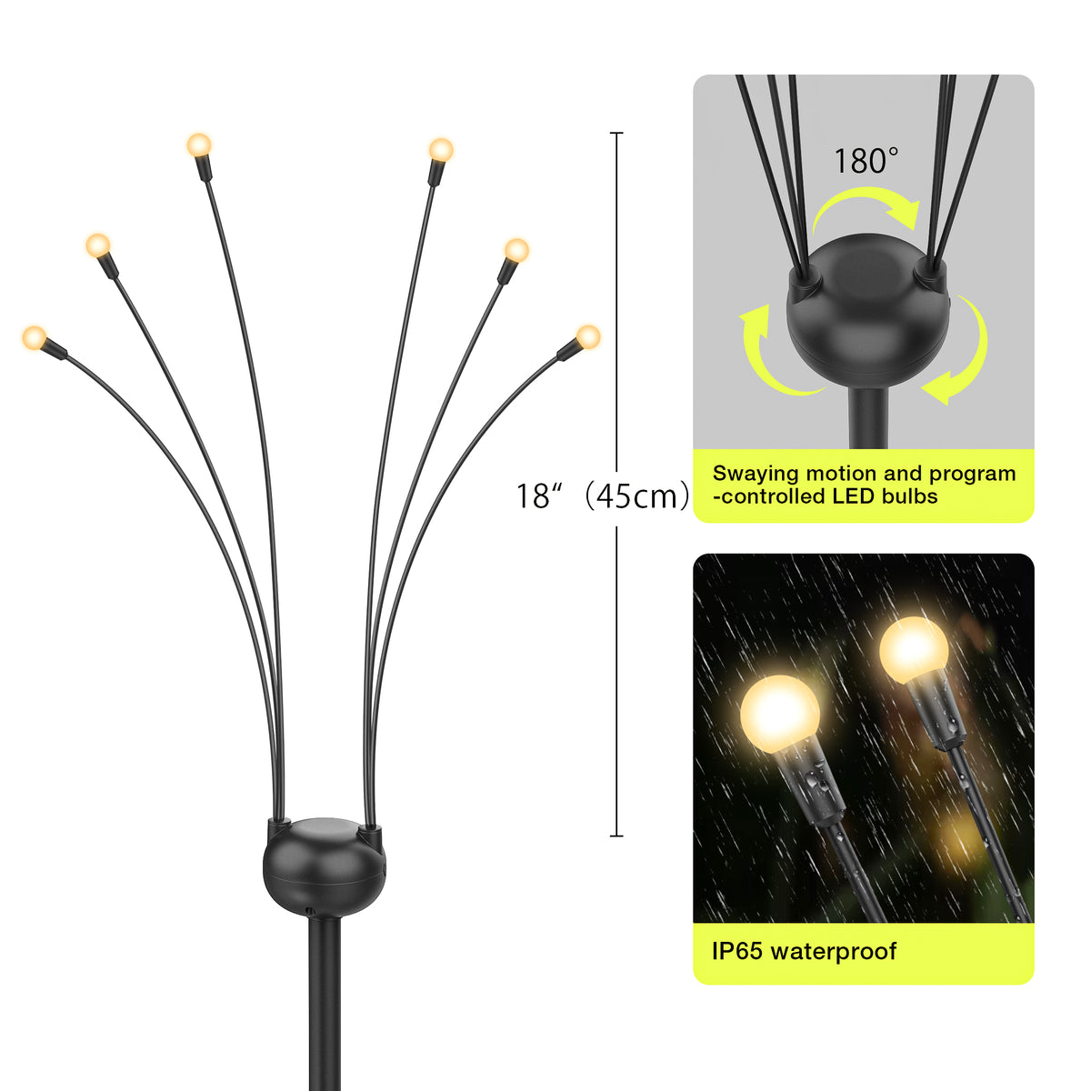 Led Firefly Large Installation OHIJOY® Firefly Sway Lights Easy Install Kit 4 in 1